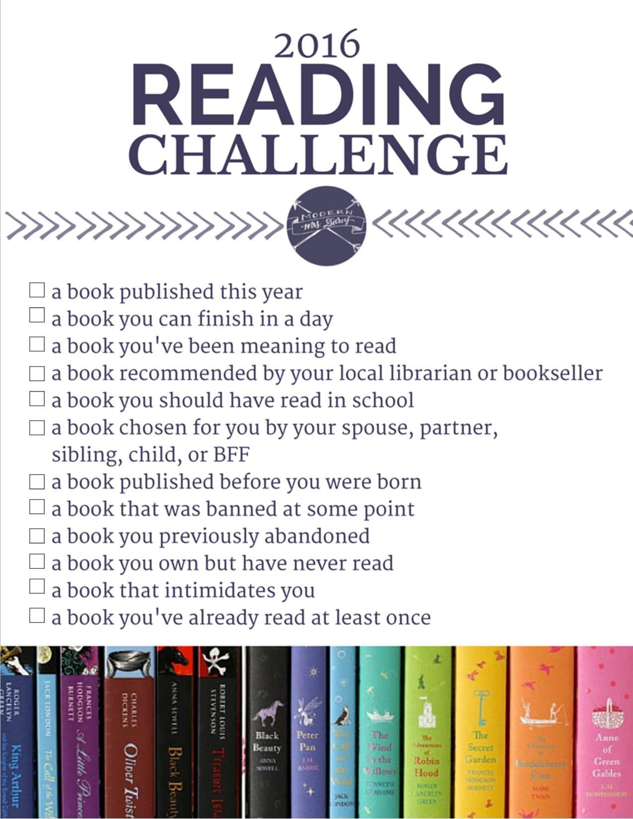 A Book Challenge for the New Year ShelfTalker