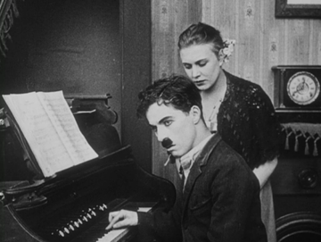 chaplin plays piano